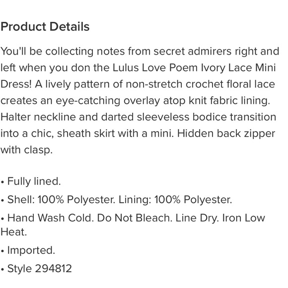 Lulu’s Love Poem Lace Mini Dress - Picture 8 of 8